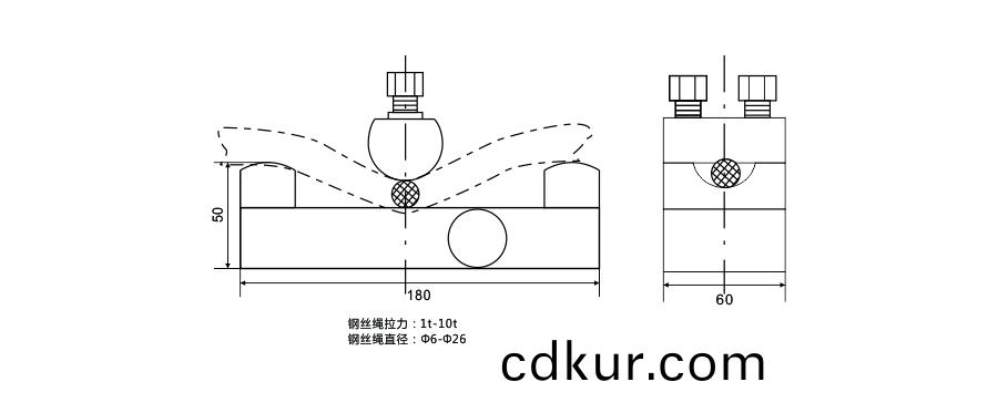 BCQ旁壓式傳感器(qi)尺寸圖(tu)